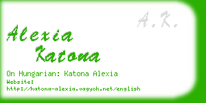 alexia katona business card
